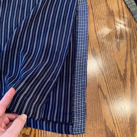 Norton McNaughten navy/white striped pencil skirt - Picture 4 of 4